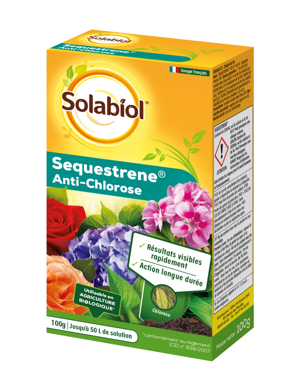 Solabiol Soseq01 | Sequestrene Antichlorose 100g | Action Longue Durée | Fabriq