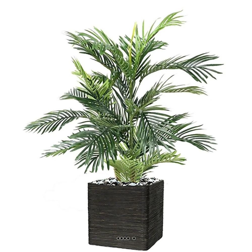 Joli Palmier Areca Artificiel En Pot Multitroncs H 85 Cm Vert - Choisissez Votre â Image 2