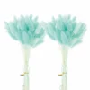 12 Tiges De Lagurus Séchés Turquoise - 45 Cm