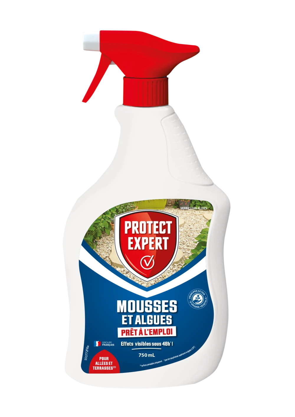 Produrpal750| Désherbant Anti Mousse Anti Algues | 750 Ml | Effets Vis