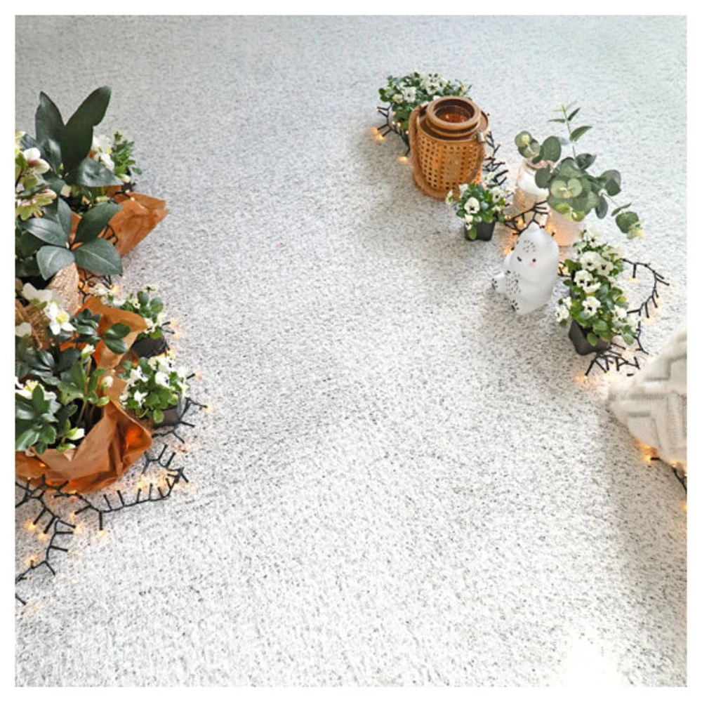 Gazon Synthétique Peps Rainuré - Couleur Blanc - 20mm - 2 X 6m – Image 2